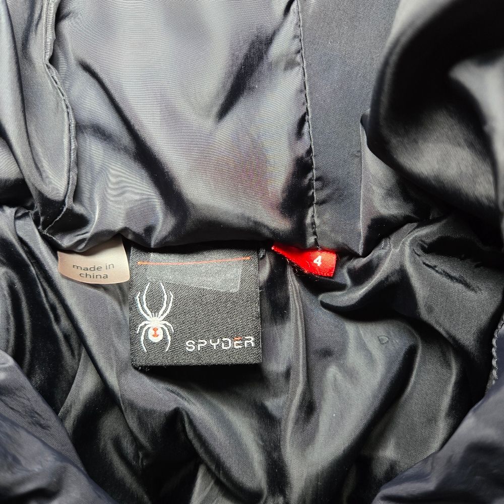Spyder Kids Puffer Jacket - Black/Gray - Picture 7 of 7